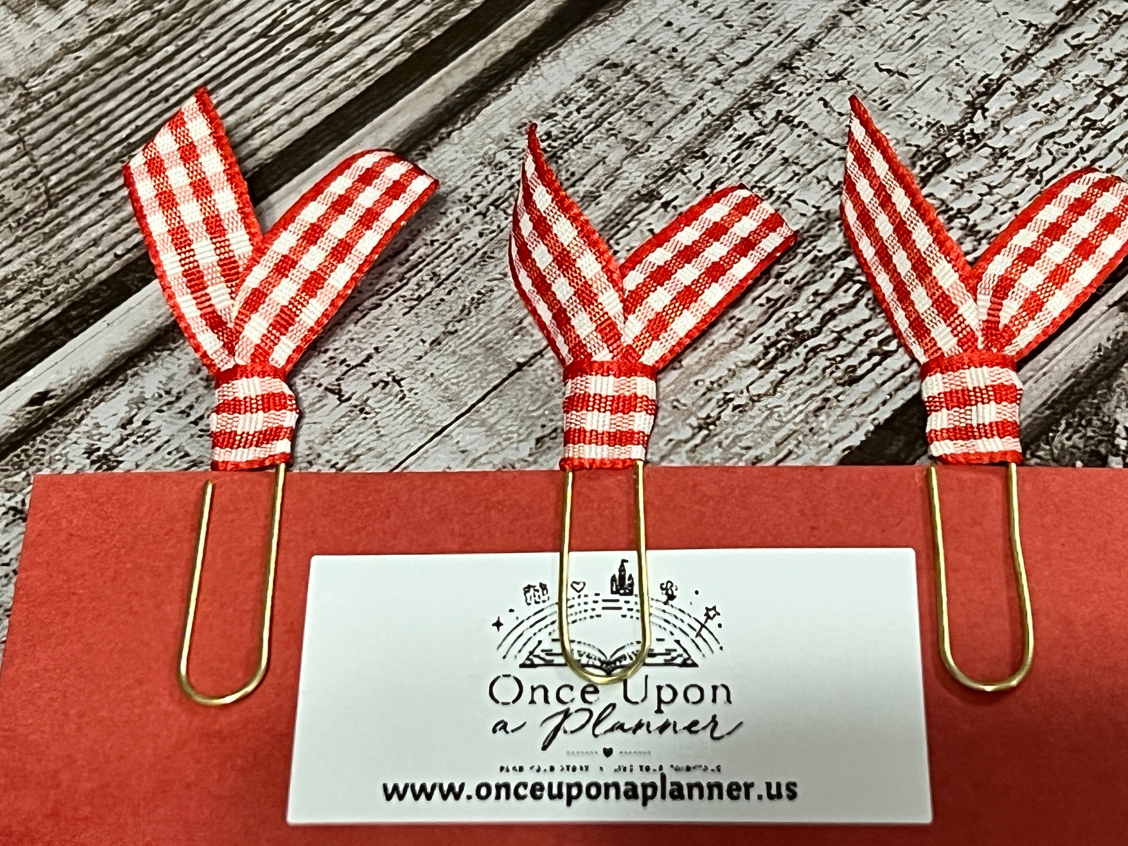 Ribbon Bookmarks- Red