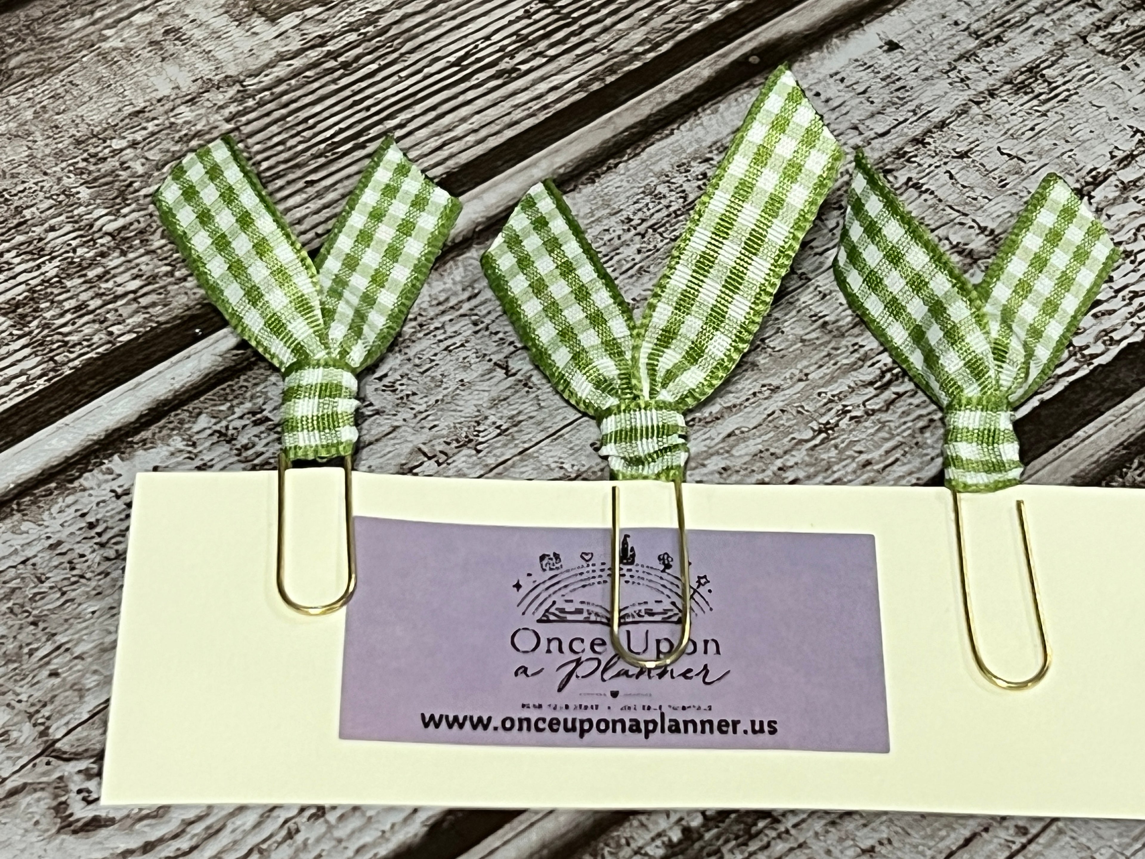 Ribbon Bookmarks- Green