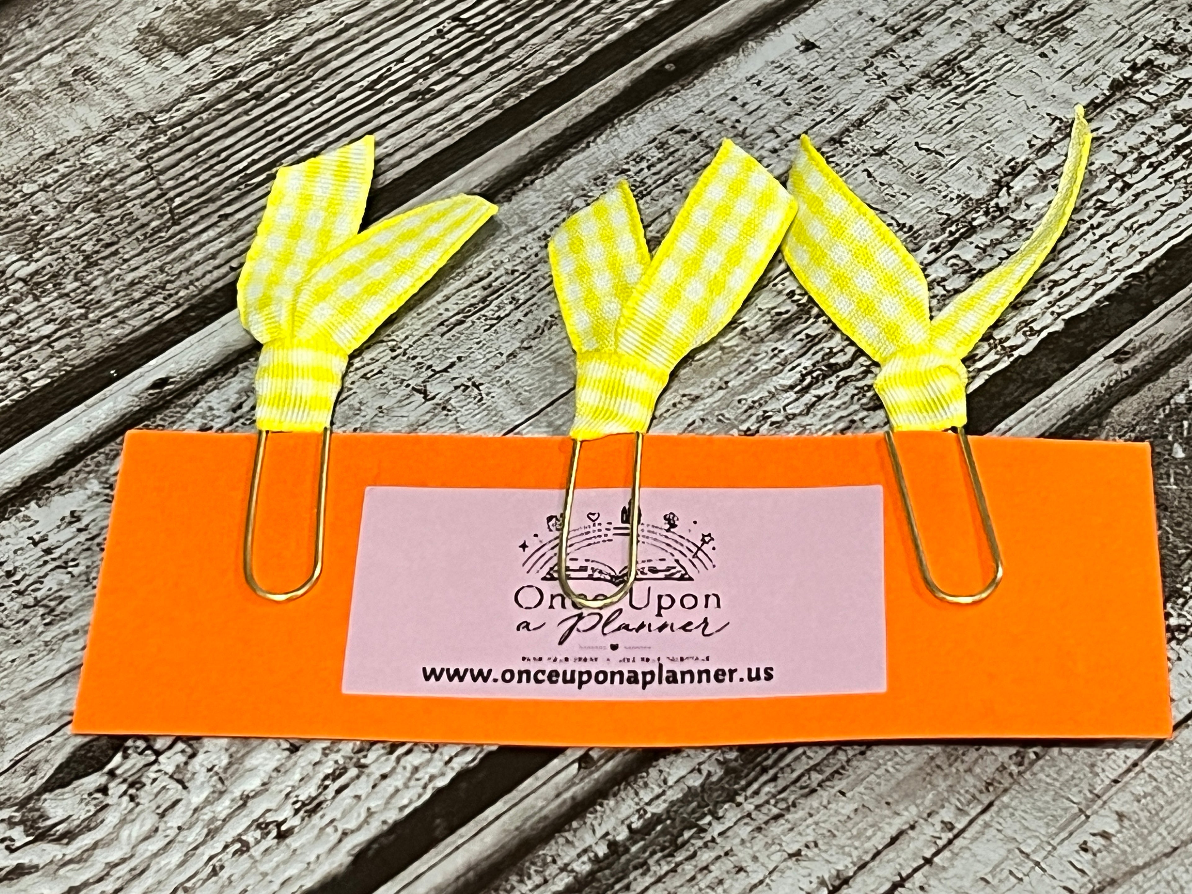 Ribbon Bookmarks- Yellow