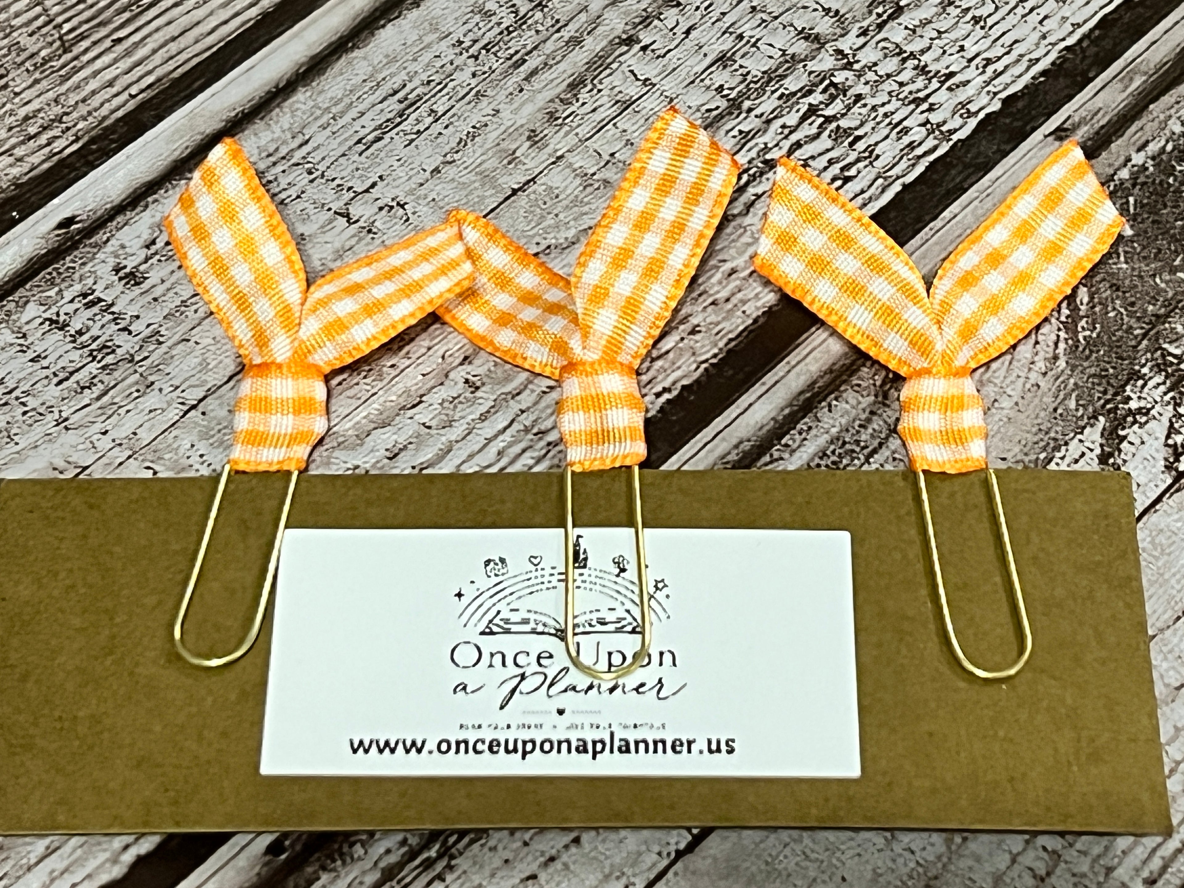 Ribbon Bookmarks- Orange