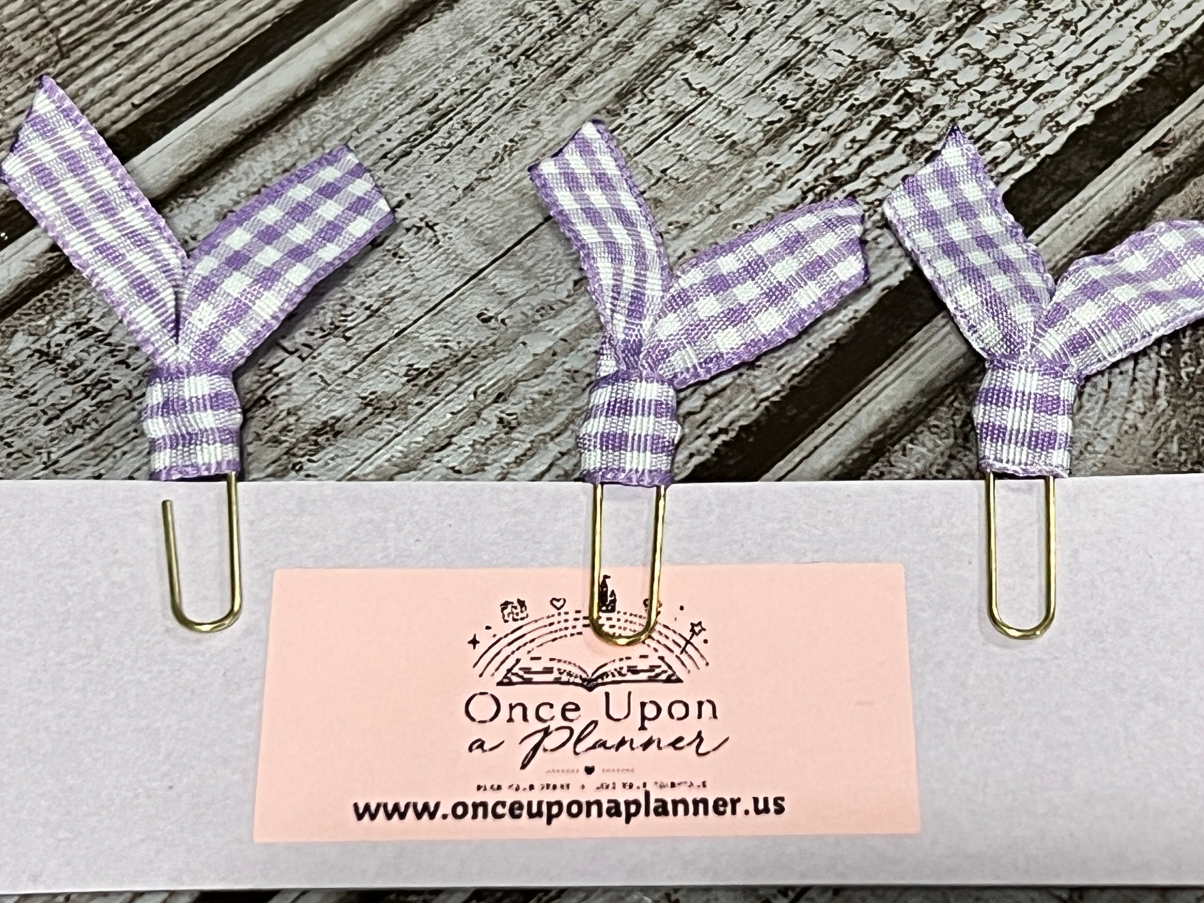 Ribbon Bookmarks- Purple