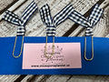 Ribbon Bookmarks- Navy
