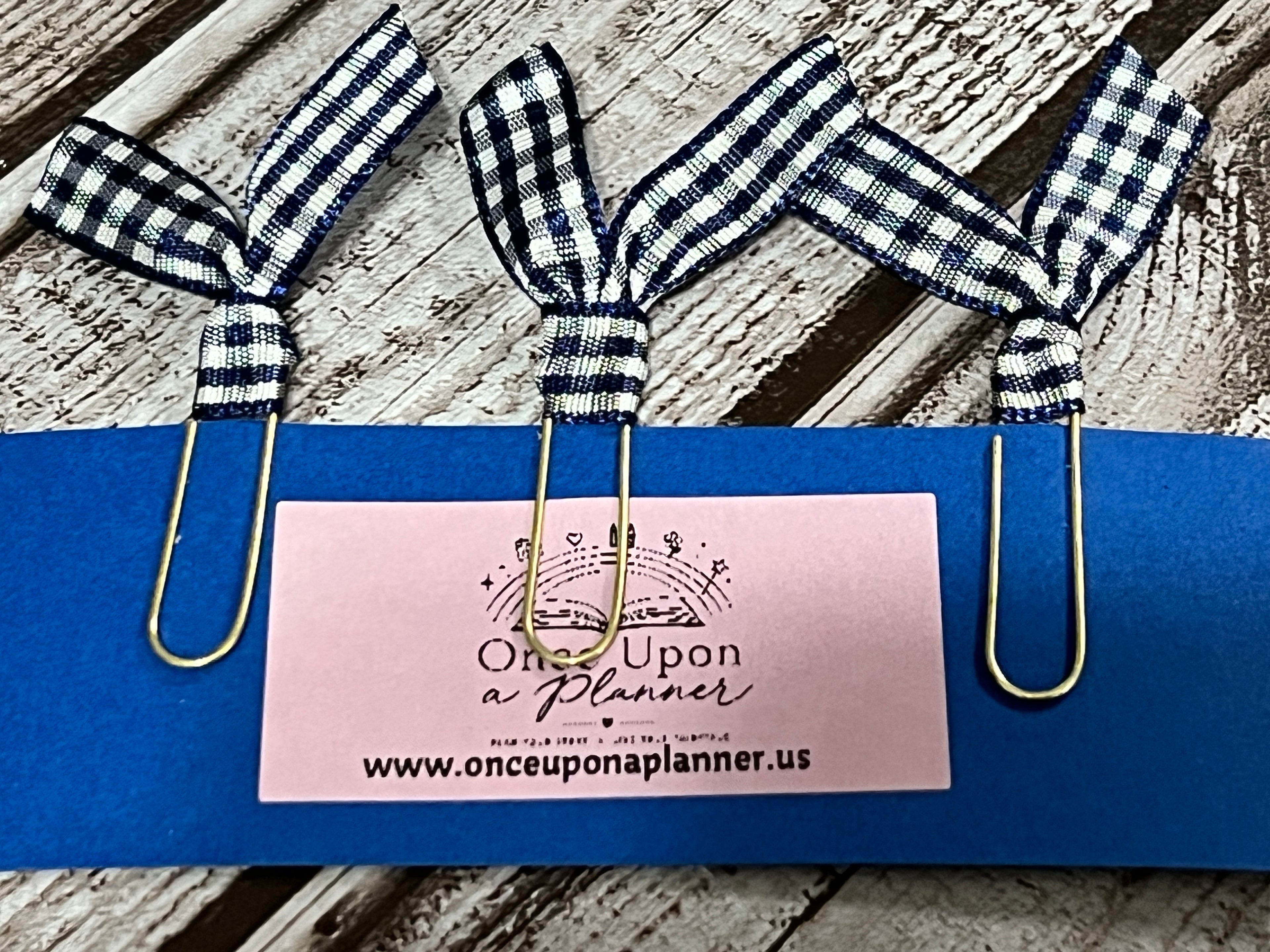 Ribbon Bookmarks- Navy